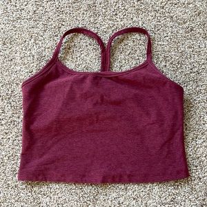 Beyond Yoga Wine Double-Strap Cropped Tank
